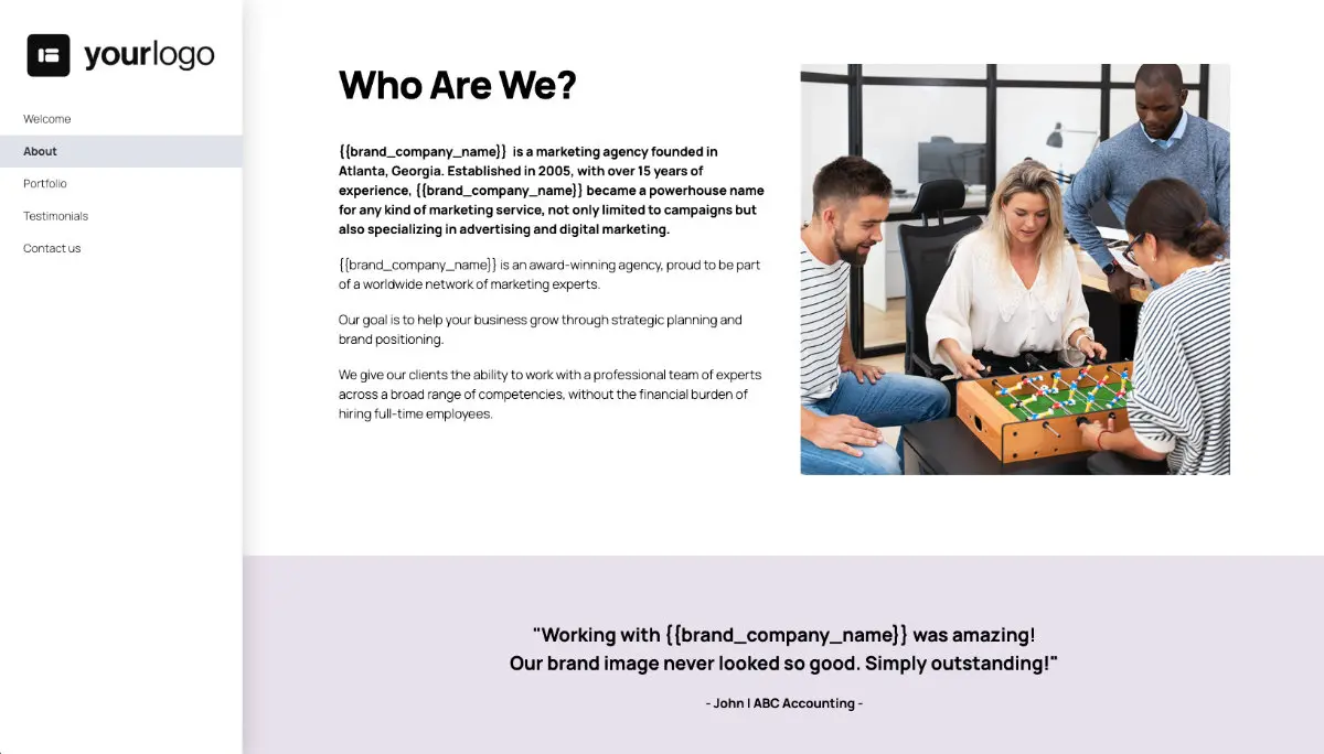 Agency Brochure Template - Use your own colours, copy and images