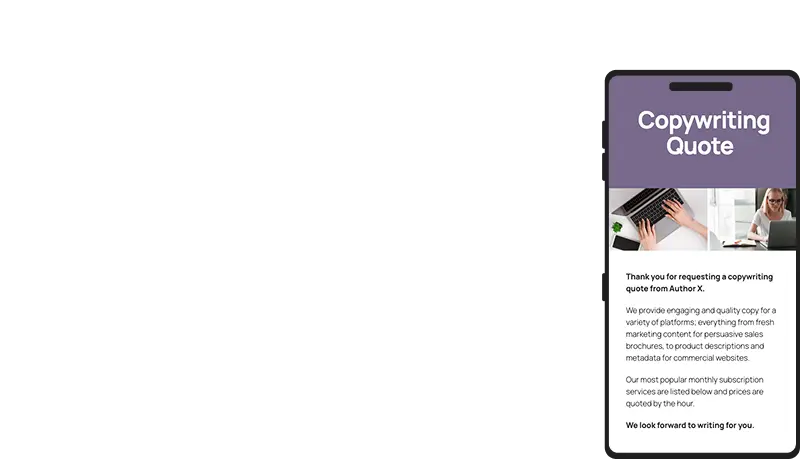 Template for Quotation, Ready for Editing.