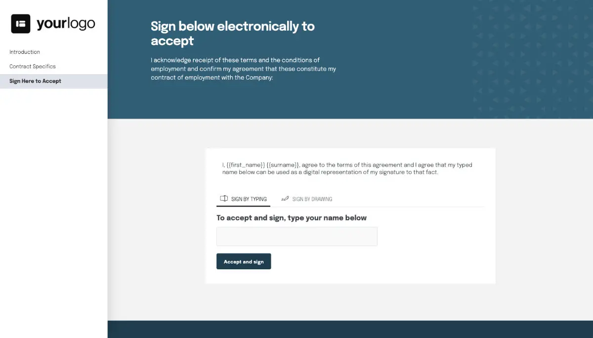 Employment Contract Template (UK) - Legally binding digital signature