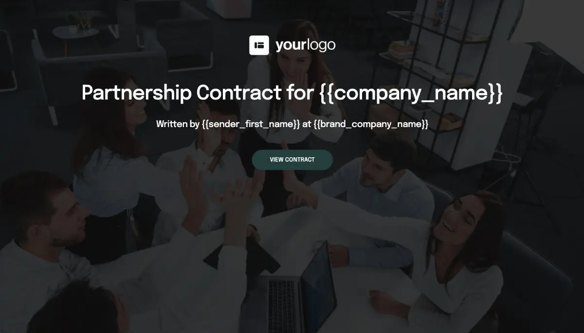 Partnership Contract Template (UK) - Visually Stunning Cover