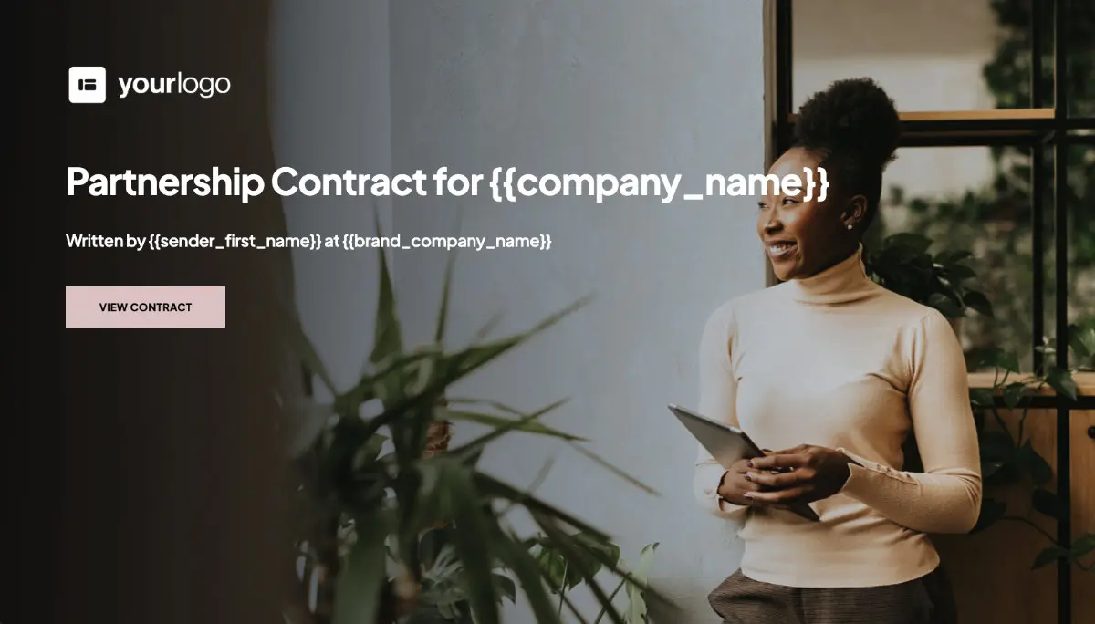 Partnership Contract Template (US) - Visually Stunning Cover