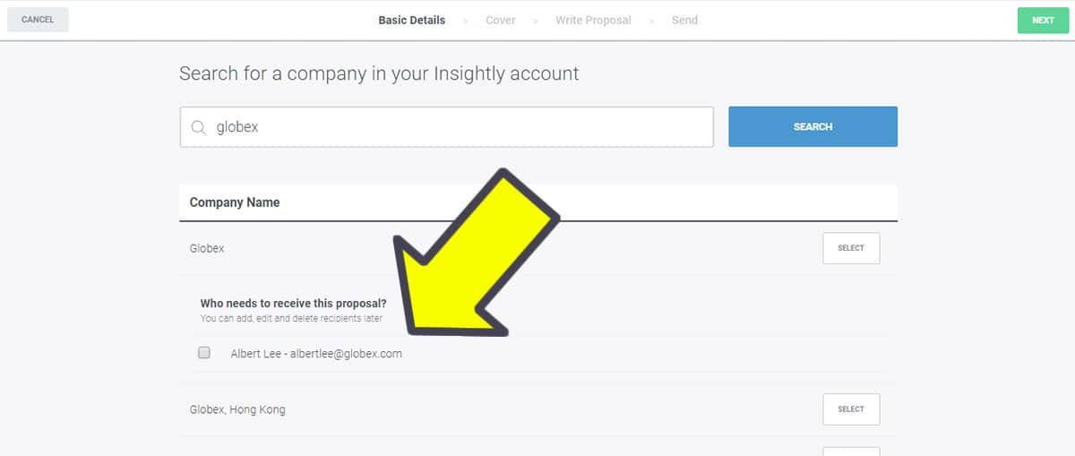 Connect Insightly to Better Proposals - Step2