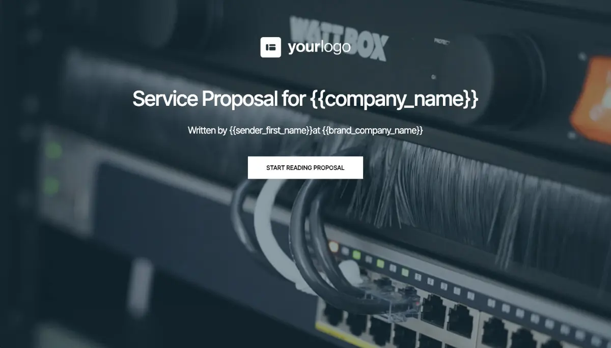 General Service Proposal Template - Very Dark Blue
