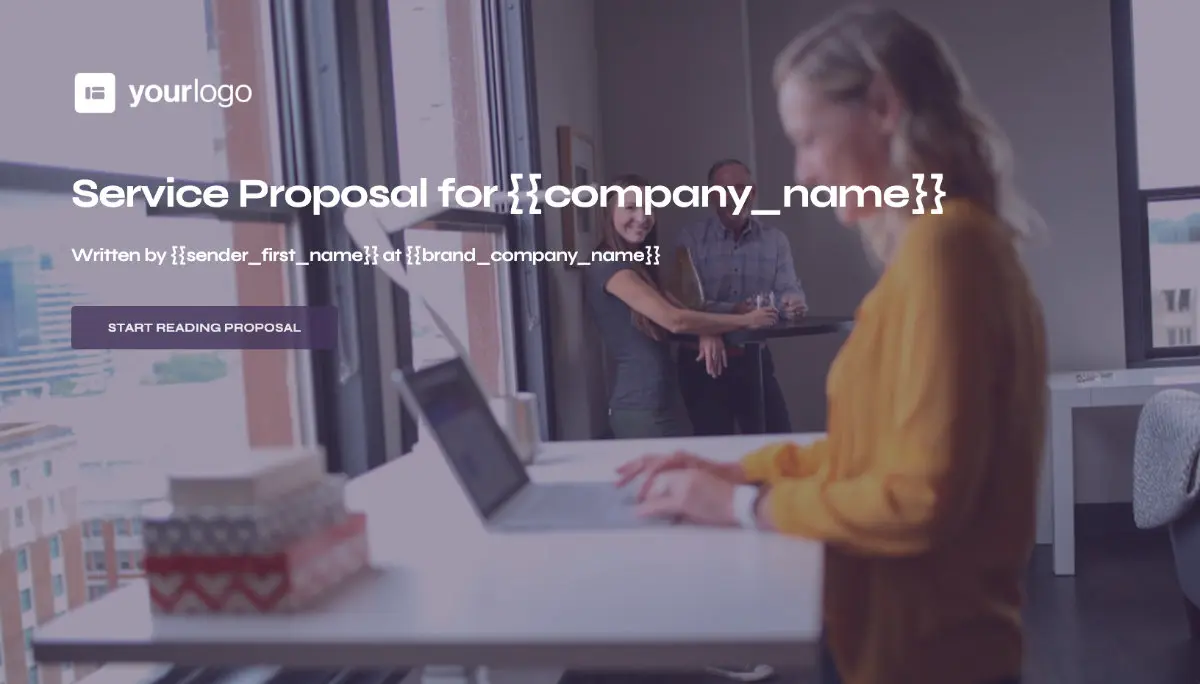 General Service Proposal Template - Dark Purple - Stunning cover