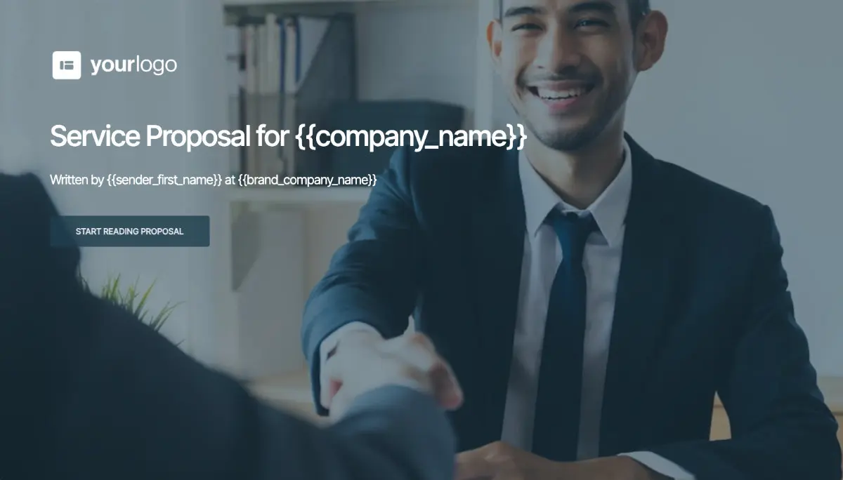 General Service Proposal Template - Deep Blue - Stunning cover