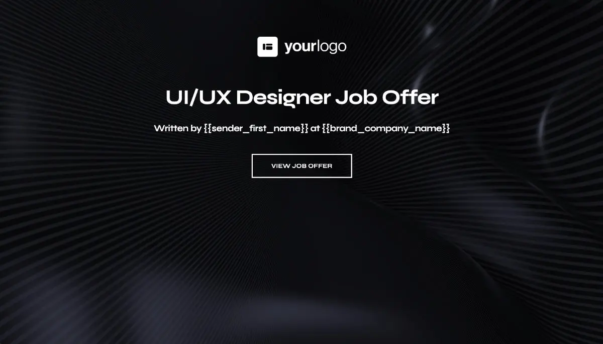 UI/UX Designer Job Offer Template