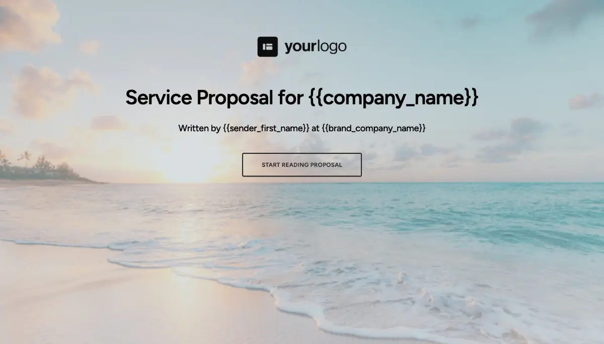 General Service Proposal Template - Light Blue