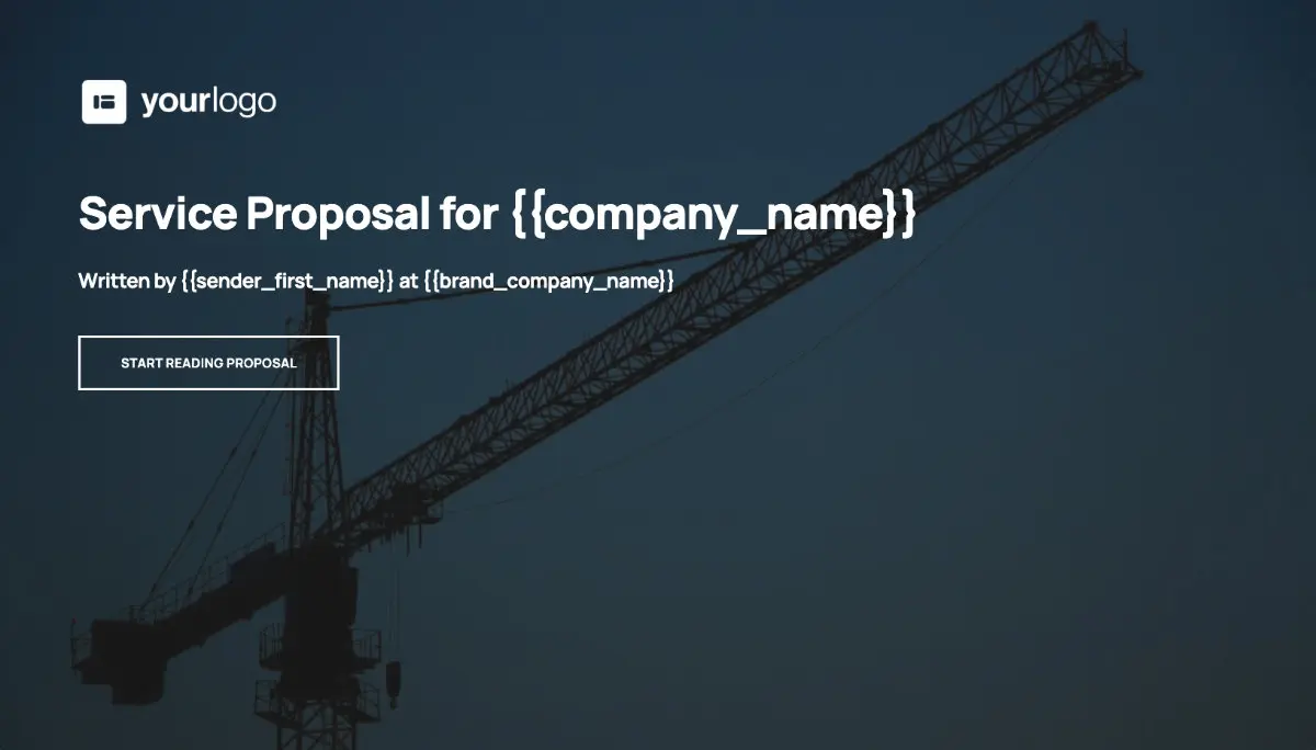 General Service Proposal Template - Dark Gray - Stunning cover