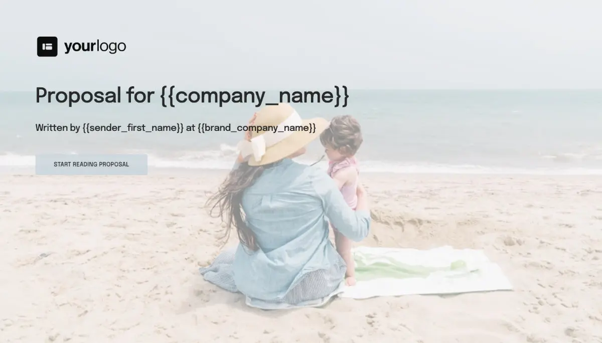 General Product Proposal Template - Light Blue