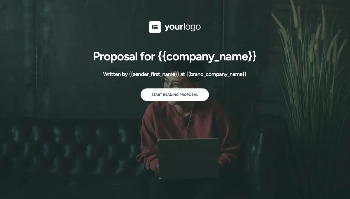 General Product Proposal Template - Dark Green