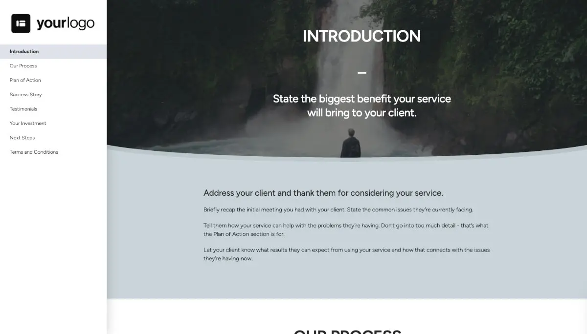 General Service Proposal Template - Light Blue Slide 2
