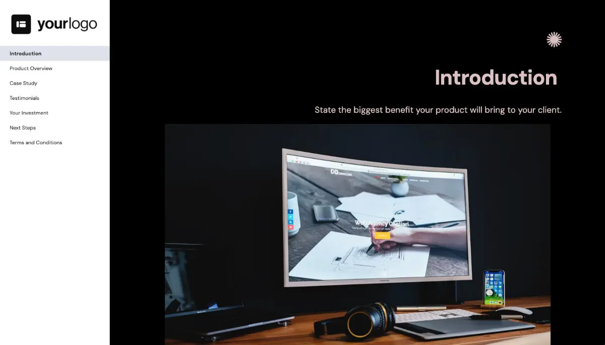 General Product Proposal Template - Black Pink - Introduction