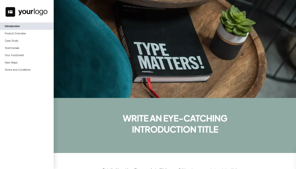 General Product Proposal Template - Sage - Introduction