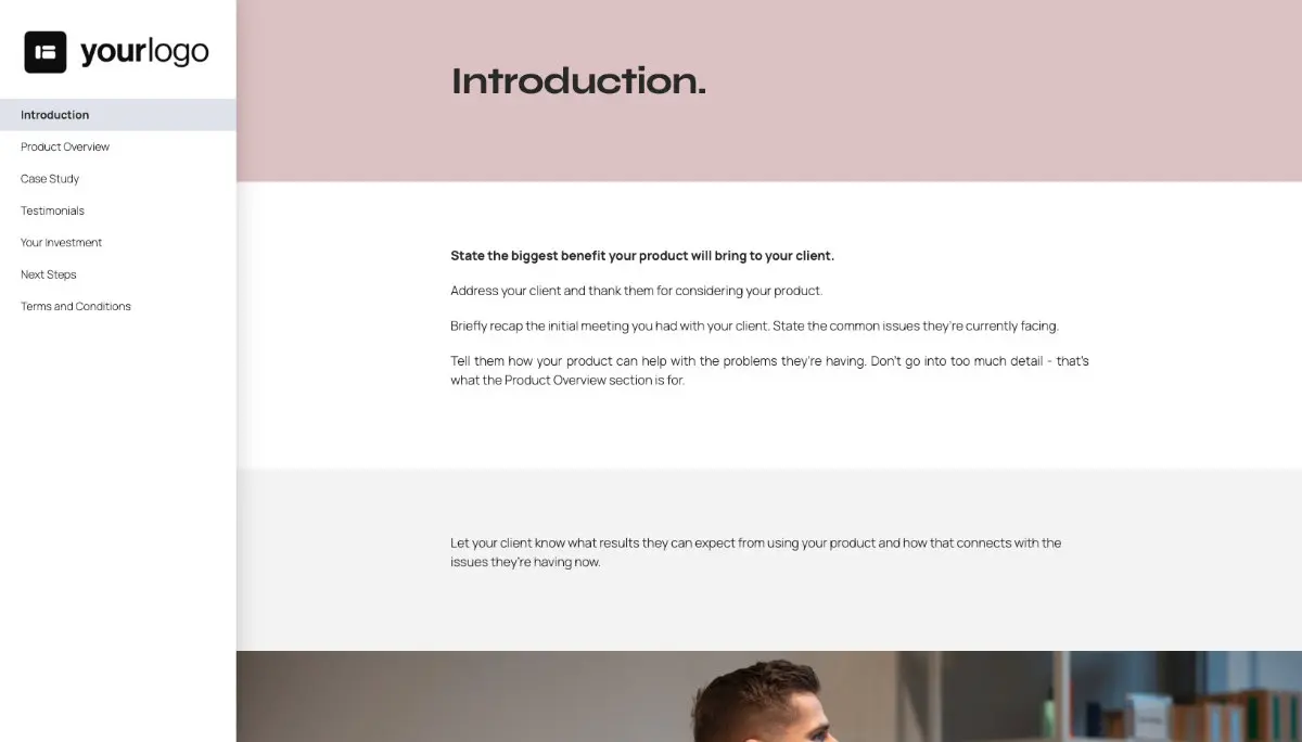 General Product Proposal Template - Pink - Introduction