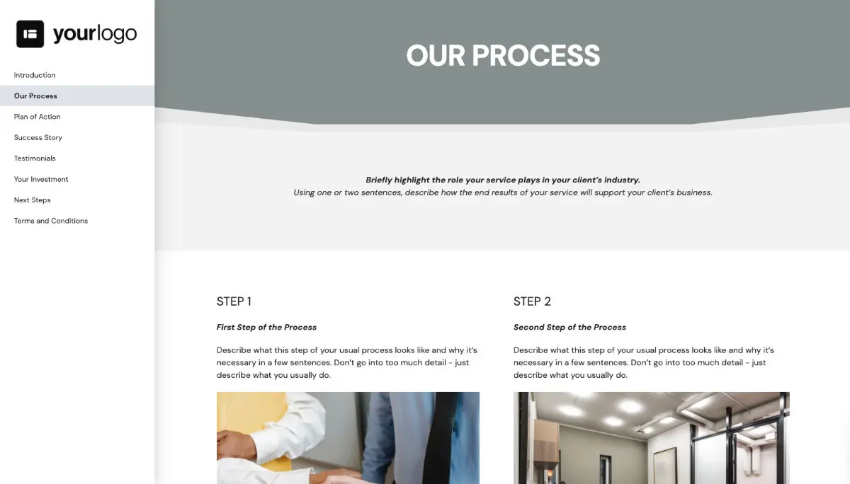 General Service Proposal Template - Gray Slide 3