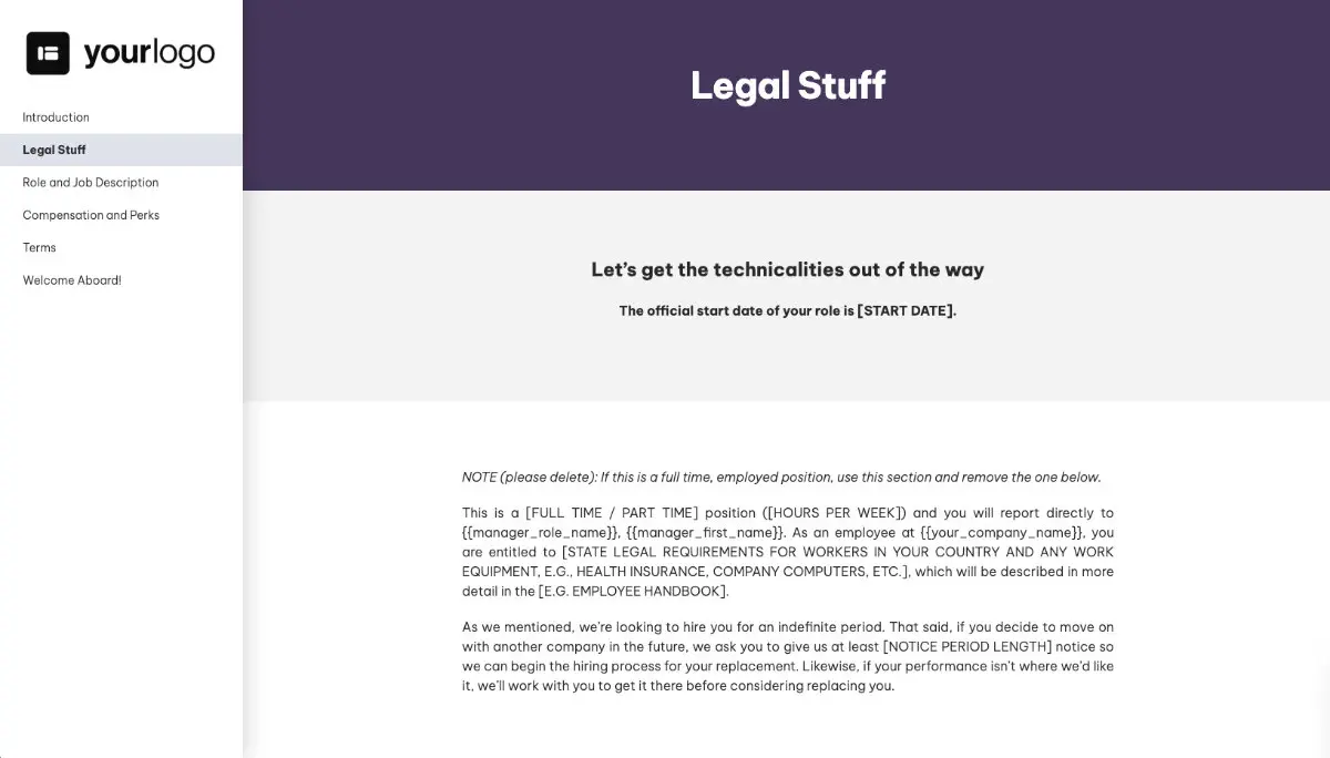 Sales Director Job Offer Template - All Bases Covered