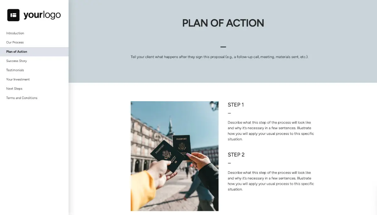 General Service Proposal Template - Light Blue Slide 4