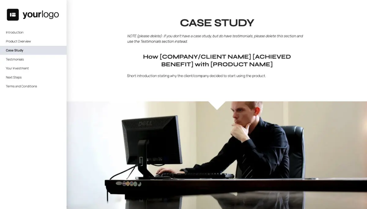 General Product Proposal Template - Dark Gray Slide 4