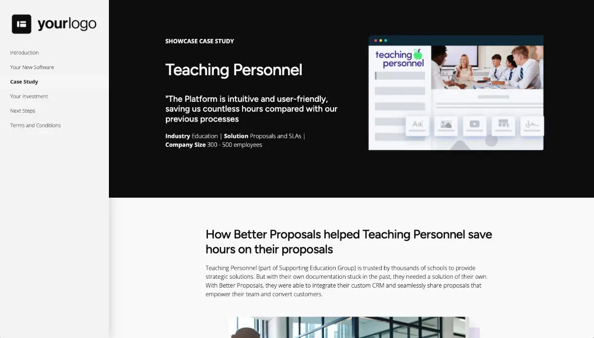 Better Proposals Product Proposal Template - A case study
