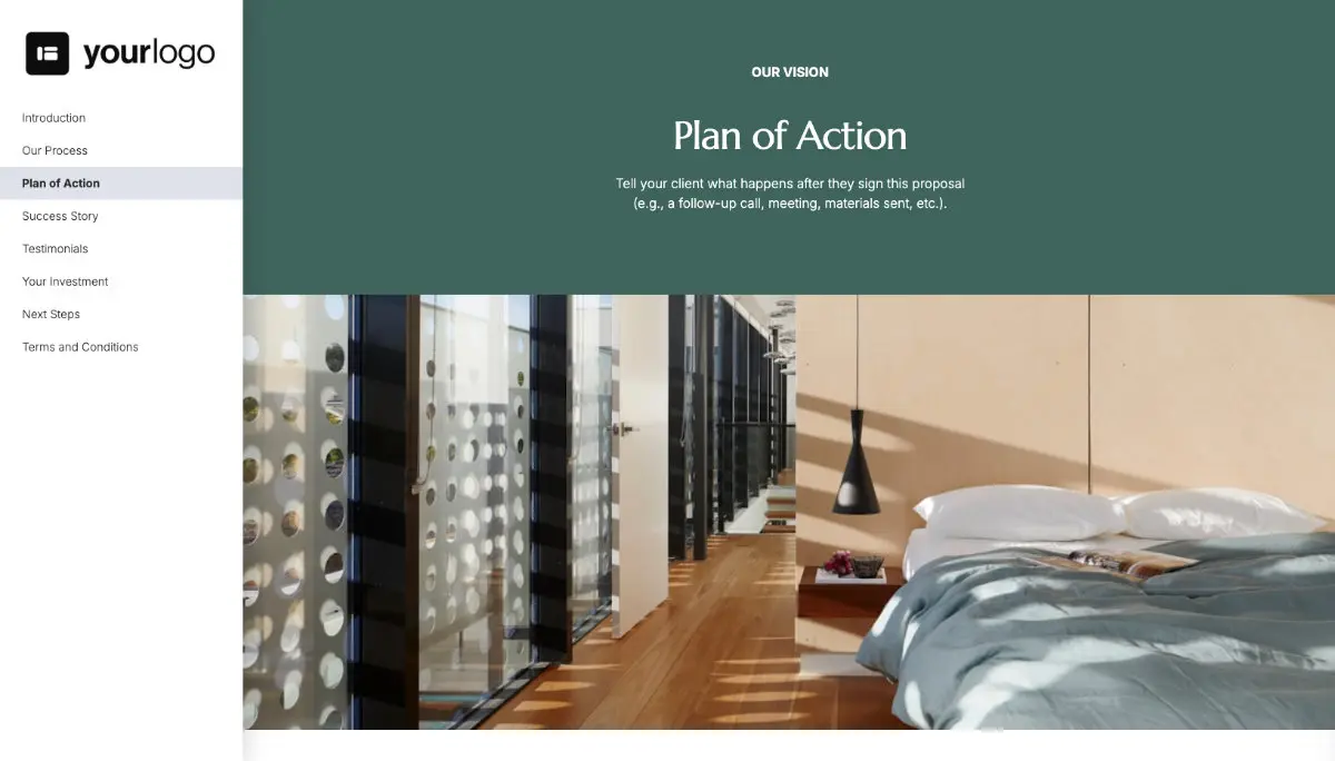 General Service Proposal Template - Green Brown - Presenting your plan of action