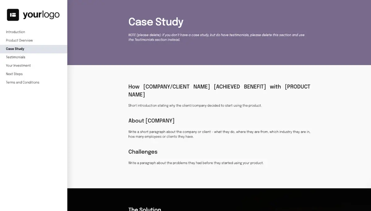 General Product Proposal Template - Deep Purple Slide 4