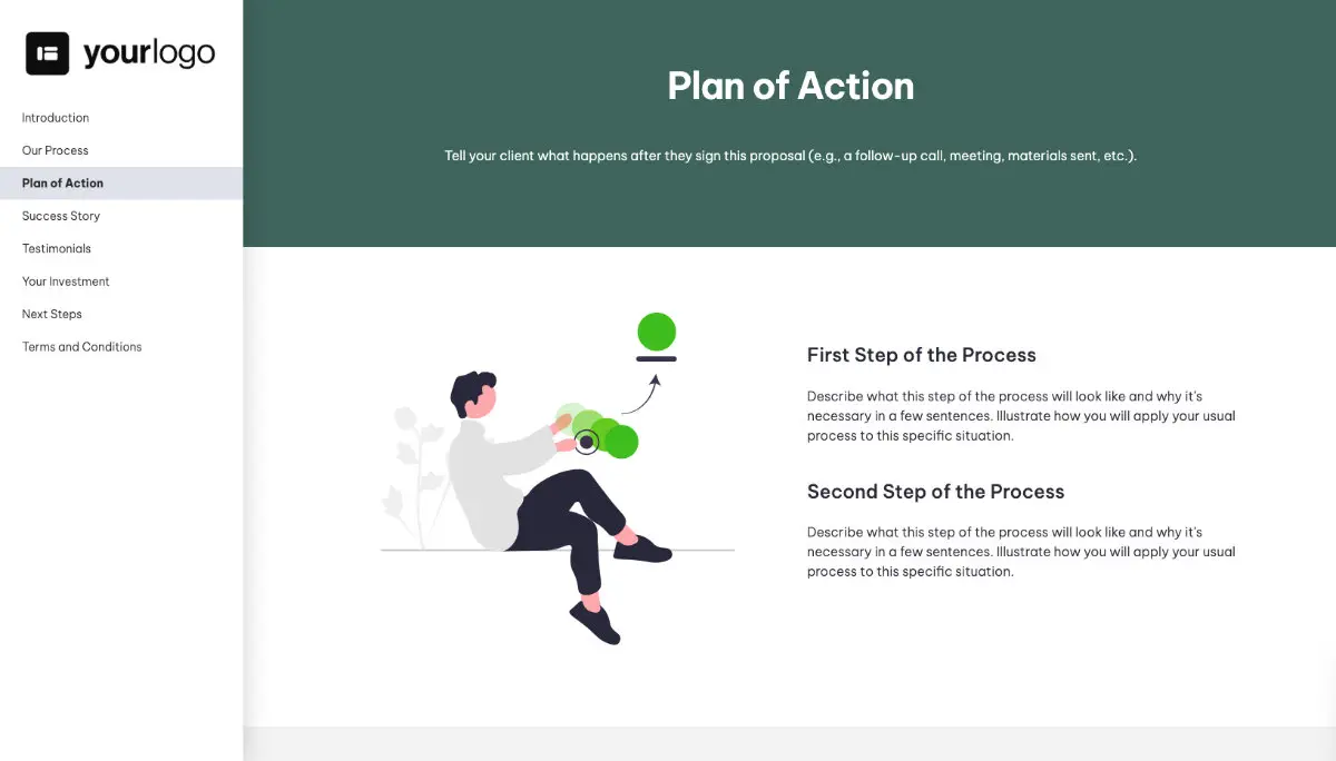 General Service Proposal Template - Moss Green - Presenting your plan of action