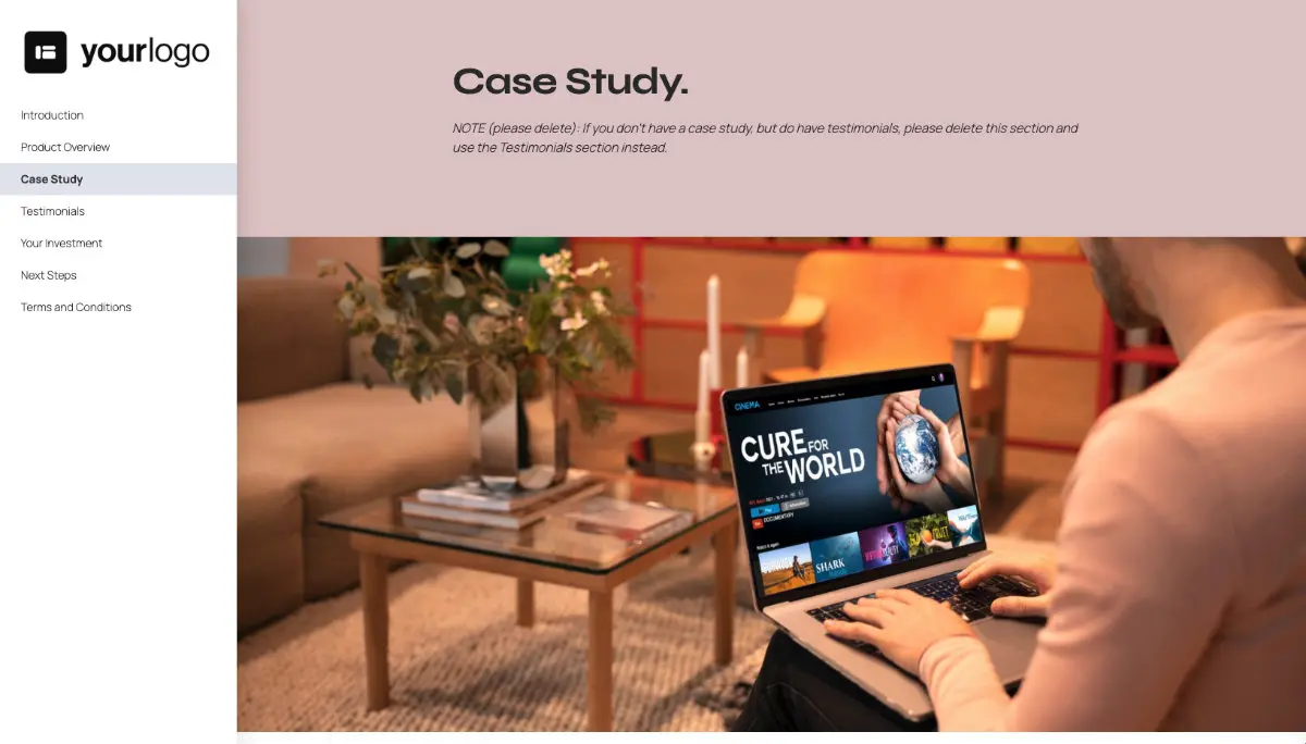 General Product Proposal Template - Pink - A case study