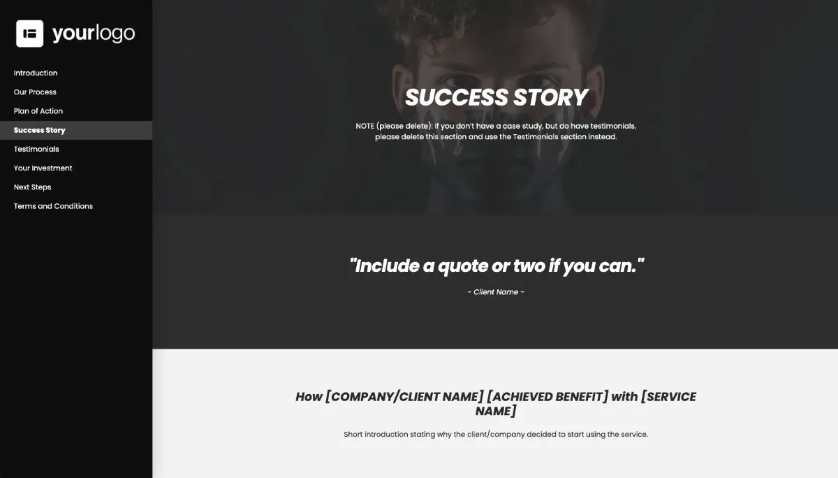 General Service Proposal Template - Deep Gray - Social proof