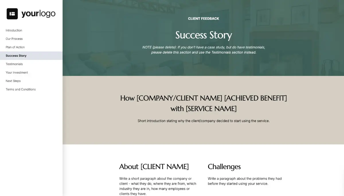 General Service Proposal Template - Green Brown - Social proof