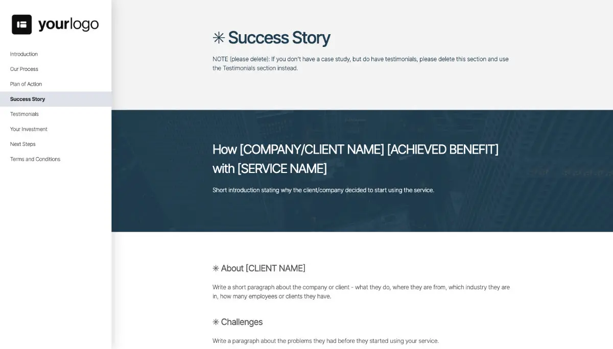 General Service Proposal Template - Deep Blue - Social proof