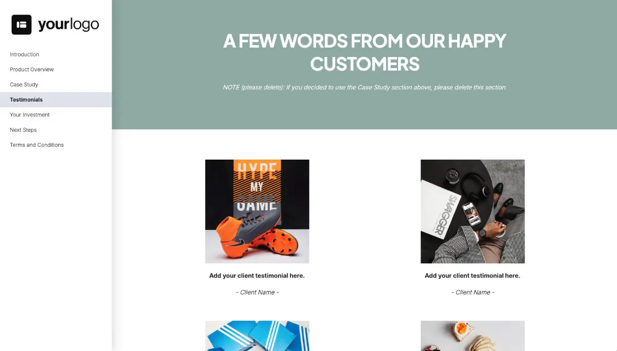 General Product Proposal Template - Sage Slide 5