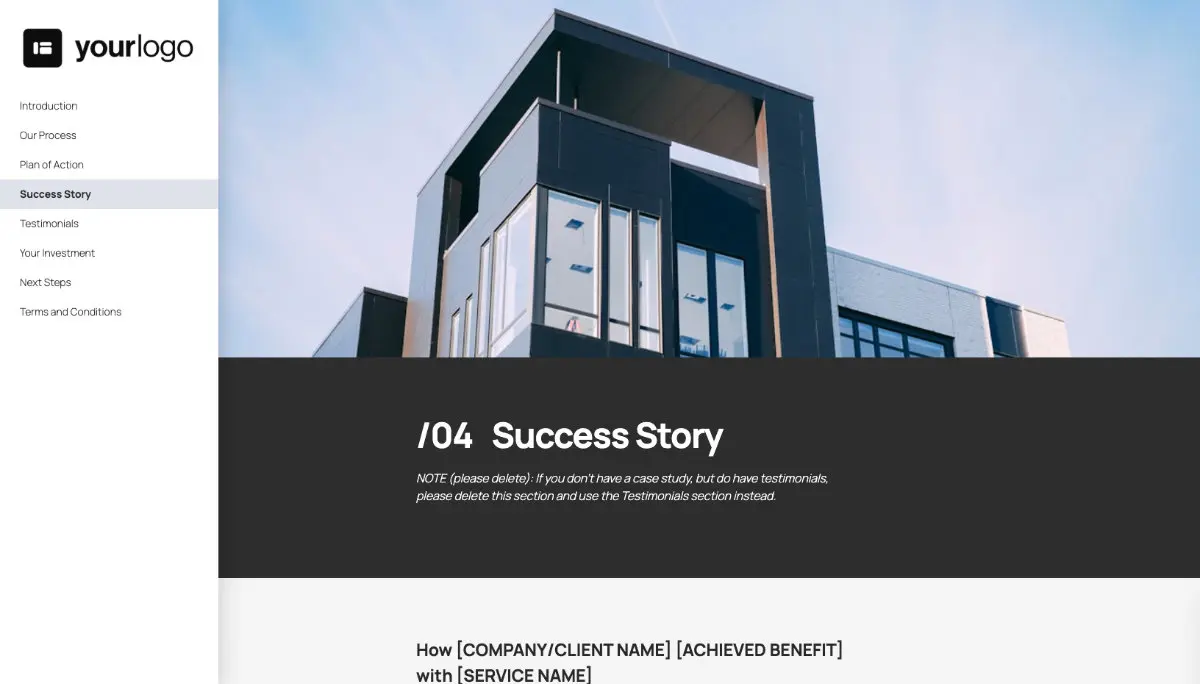 General Service Proposal Template - Dark Gray - Social proof