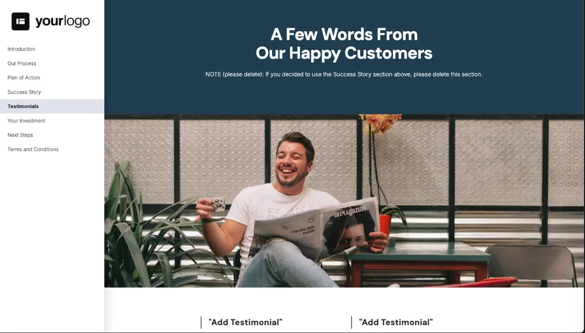 General Service Proposal Template - Dark Blue Slide 6