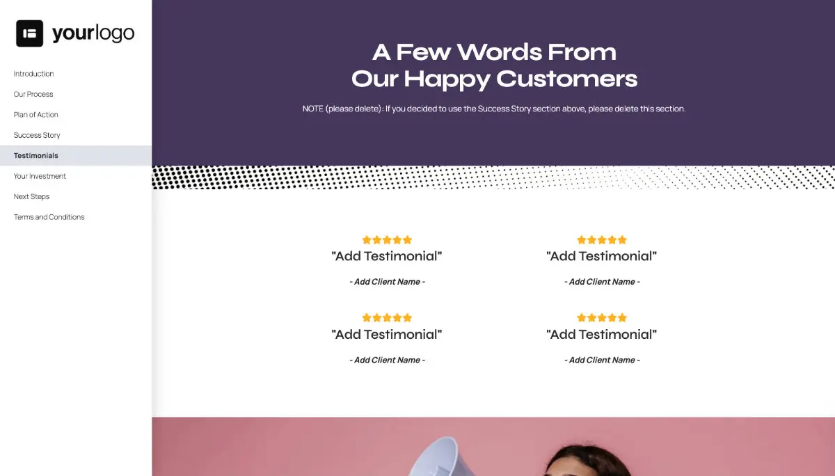 General Service Proposal Template - Dark Purple Slide 6