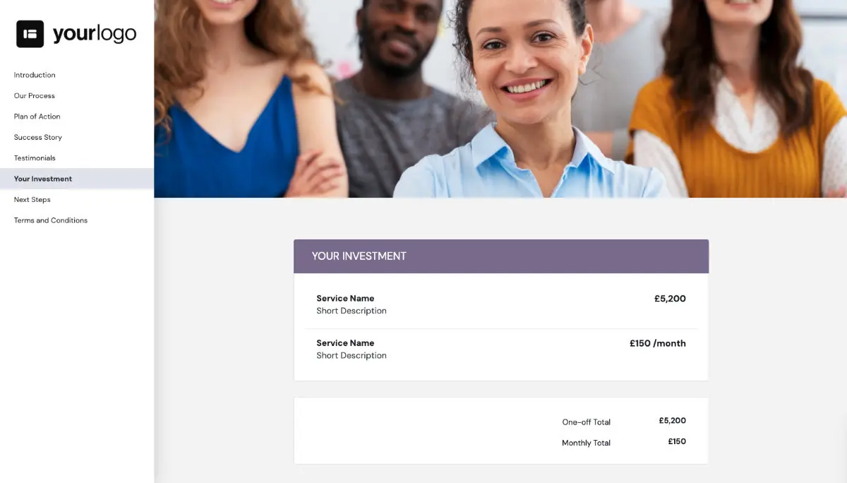 General Service Proposal Template - Medium Purple Slide 7
