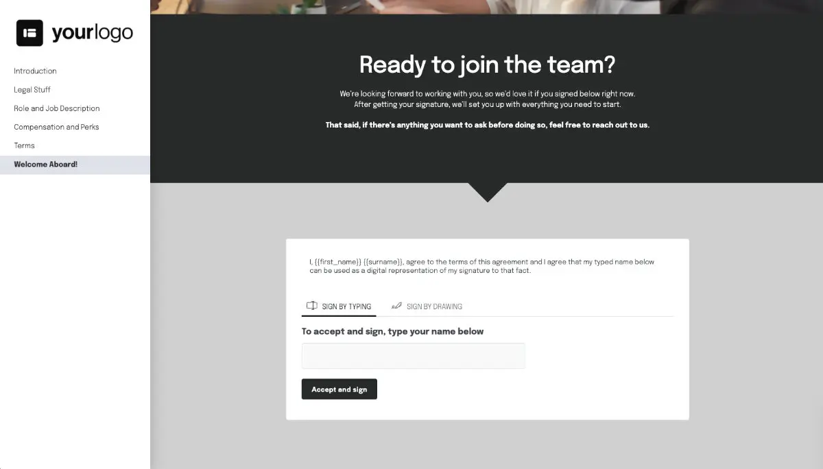 Sales Development Representative Job Offer Template - Next Steps With Digital Signing