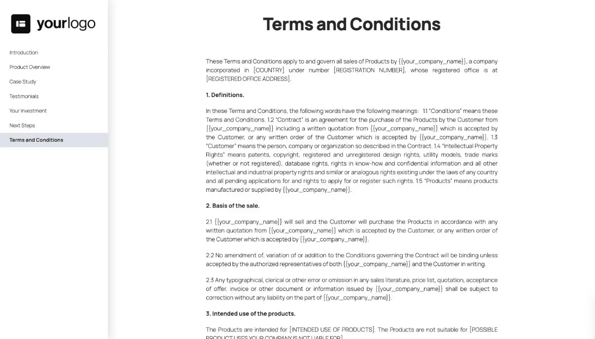 General Product Proposal Template - Deep Blue Slide 8