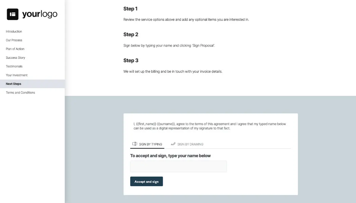 General Service Proposal Template - Very Dark Blue Slide 8