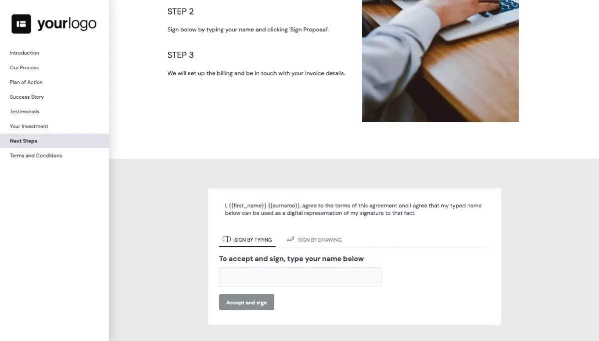 General Service Proposal Template - Gray - Next steps