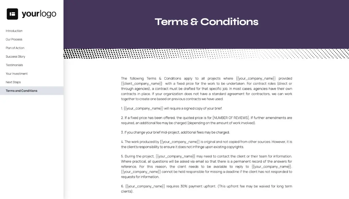 General Service Proposal Template - Dark Purple Slide 9