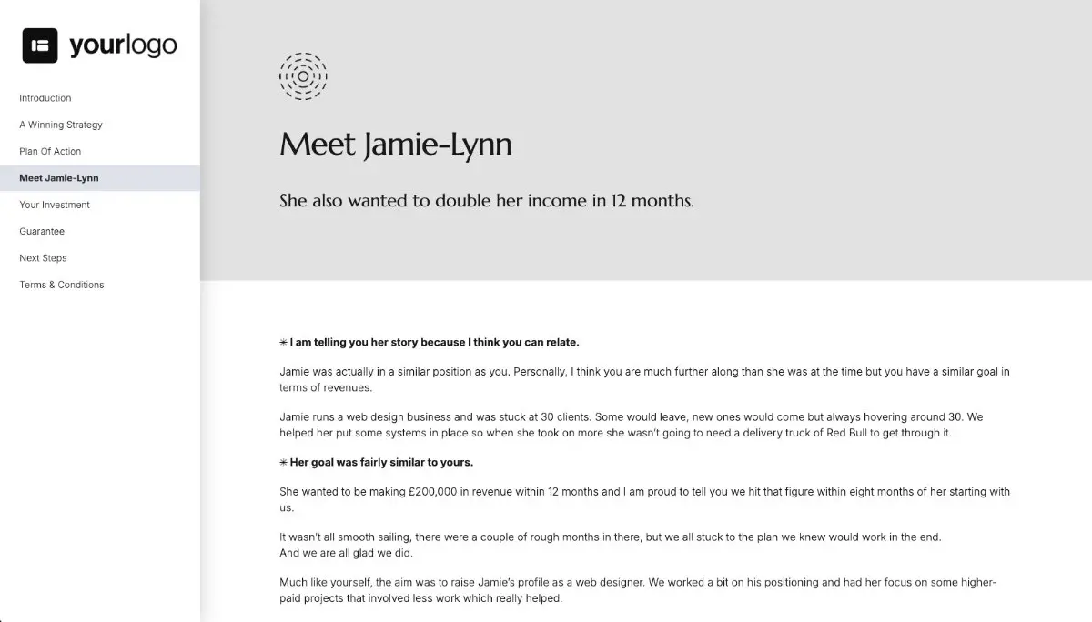 Business Consulting Proposal Template - Case study example