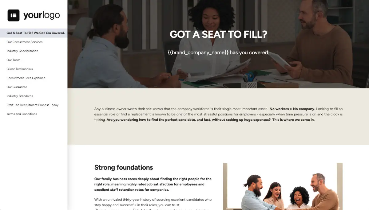 Recruitment Proposal Template Slide 2