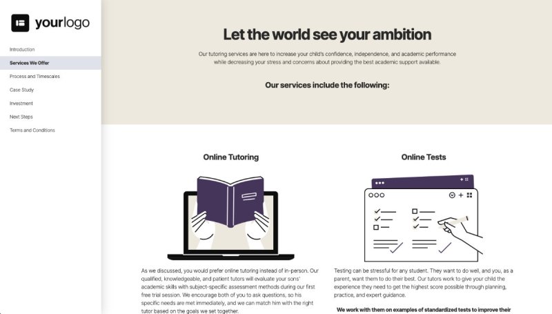 Tutoring Proposal Template Slide 3