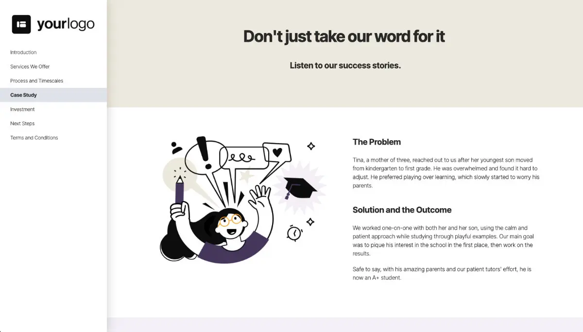 Tutoring Proposal Template Slide 5