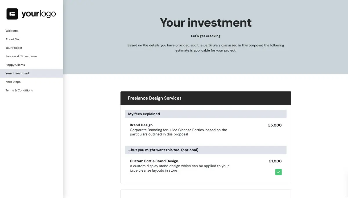 Freelance Design Proposal Template Slide 7