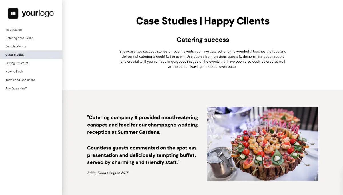 Catering Proposal Template Slide 5