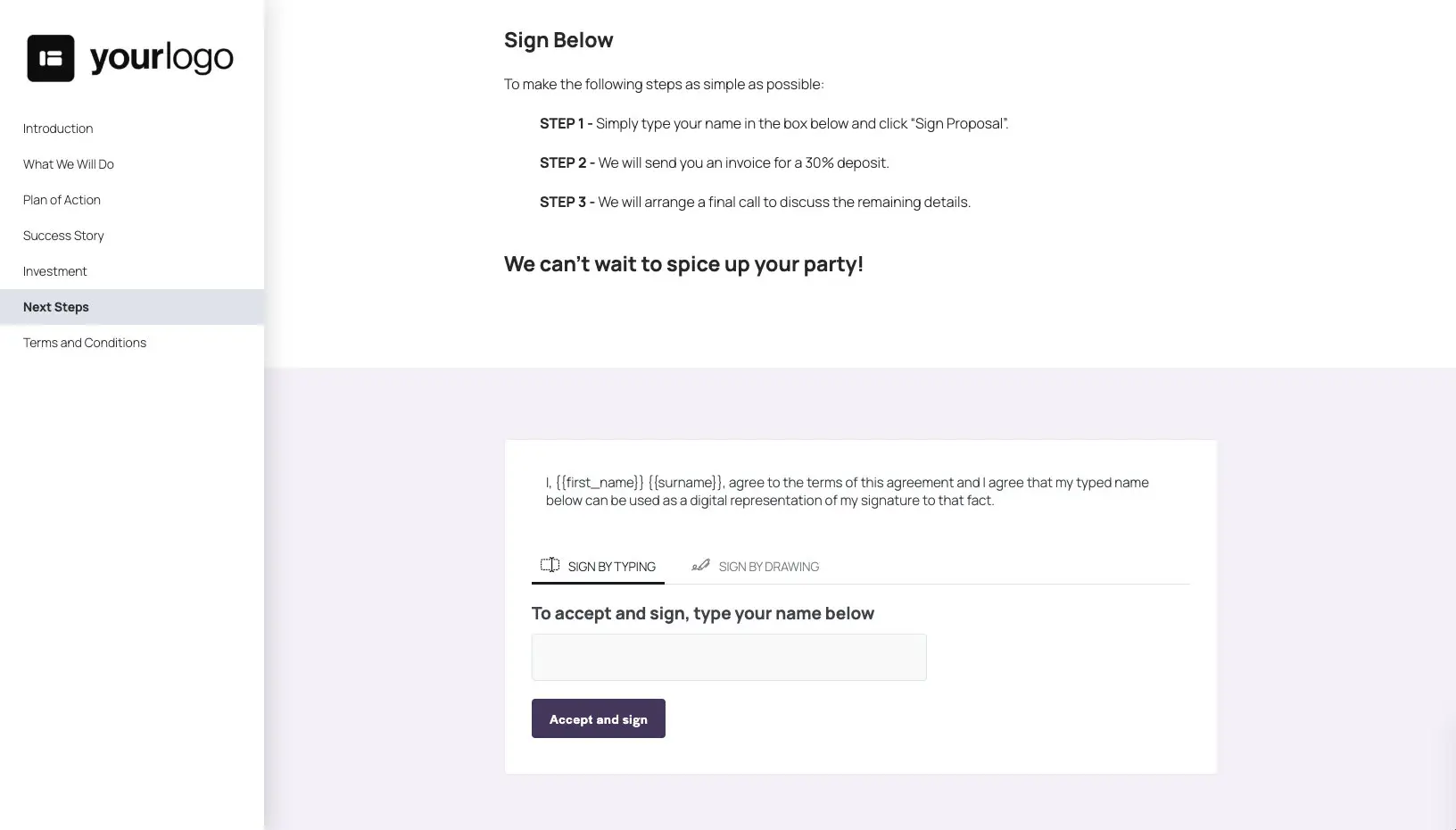Entertainment Proposal Template Slide 7