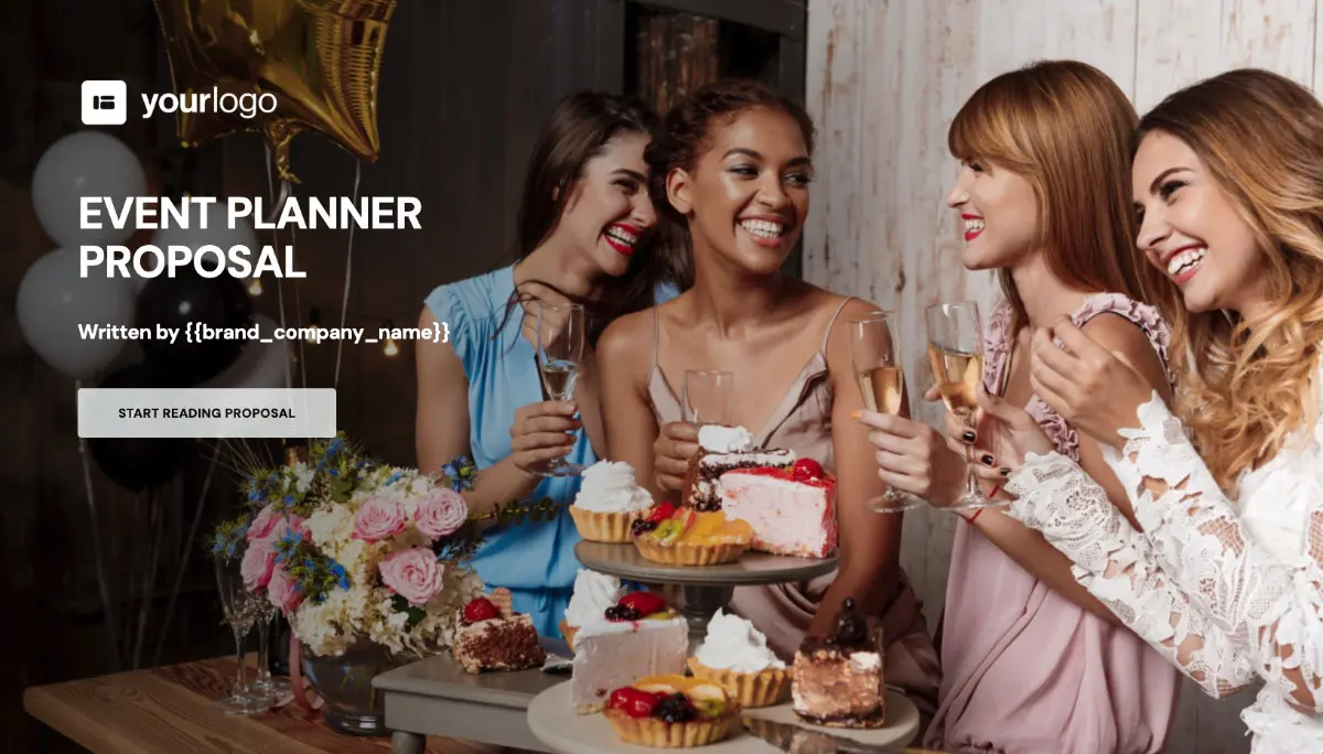 Event Planning Proposal Template - Visually stunning cover