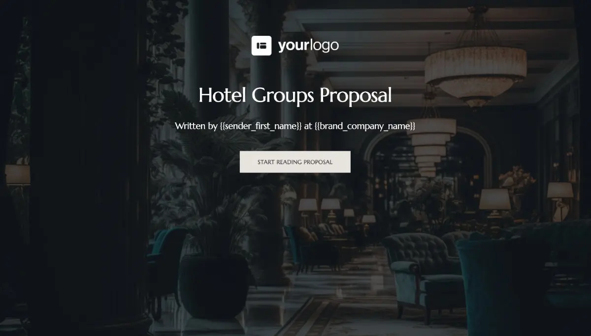 Hotel Groups Proposal Template
