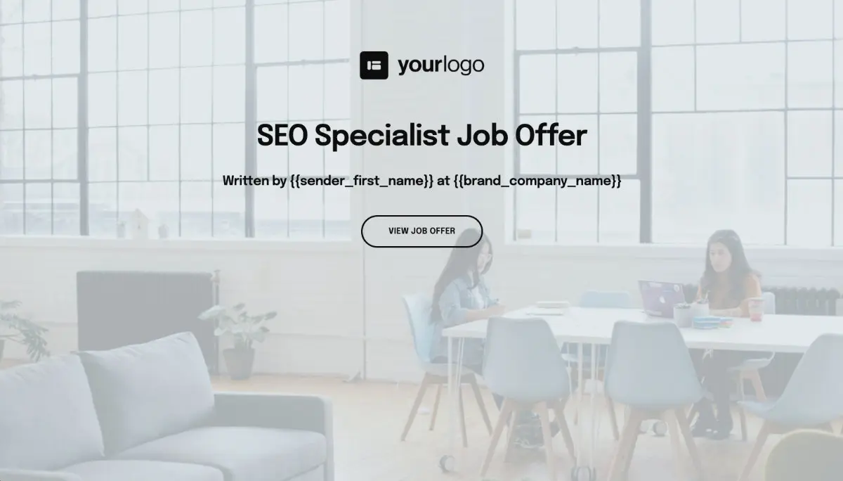 SEO Specialist Job Offer Template